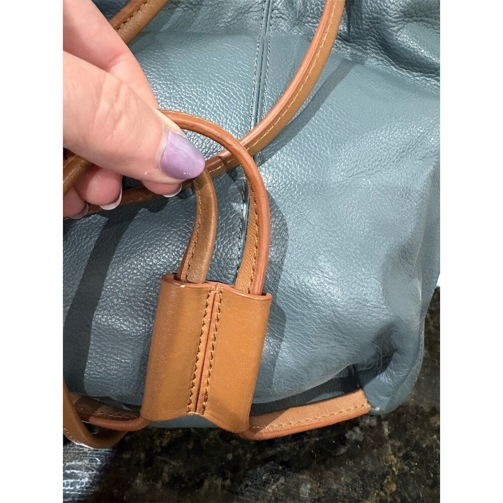 Kelsi Dagger Brooklyn Womens Small Backpack Dark Gray Green Drawstring 9x9 - Picture 8 of 10